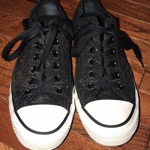 Converse Black Sparkle Sneakers